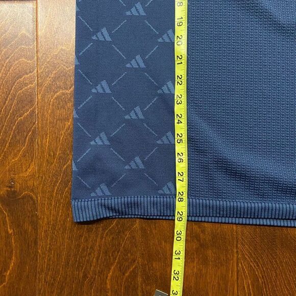 Adidas Athletic Monogram Print Navy Blue Running Workout Top Men's Size XL - Picture 9 of 9